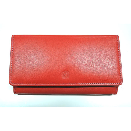 Krol 7051 červená peněženka s kovovým rámečkem