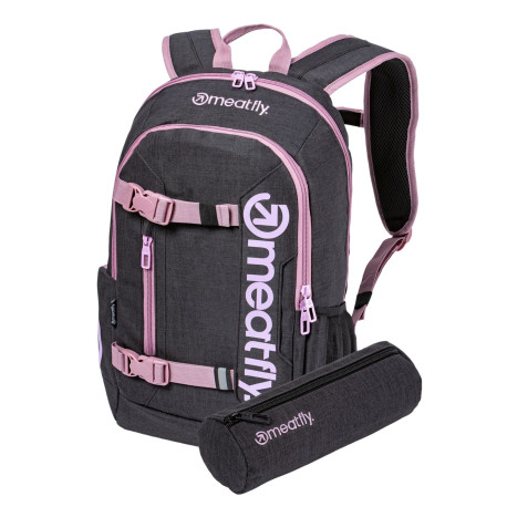 Batoh Meatfly Basejumper, Pink / Charcoal Heather, 22 L + PENÁL ZDARMA