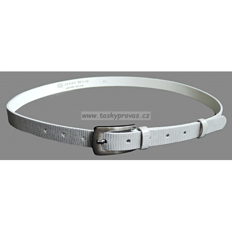 Opasek dámský kožený Penny Belts 20-181-606 STŘÍBRNÝ METAL