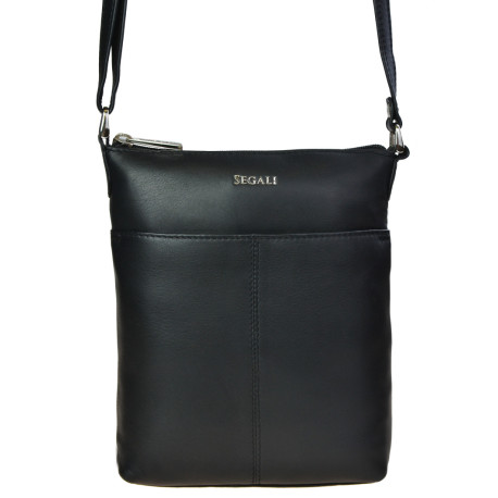 Kožená malá kabelka Crossbody Segali SG-7001 black