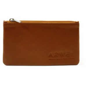 Arwel 611-0023 dámská kožená etue hnědá