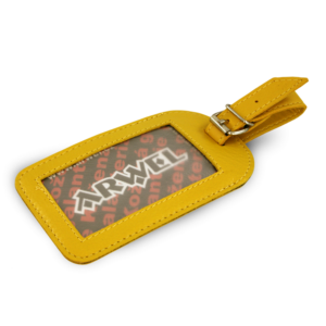 Arwel 619­-5405­-86 kožená visačka na zavazadlo žlutá